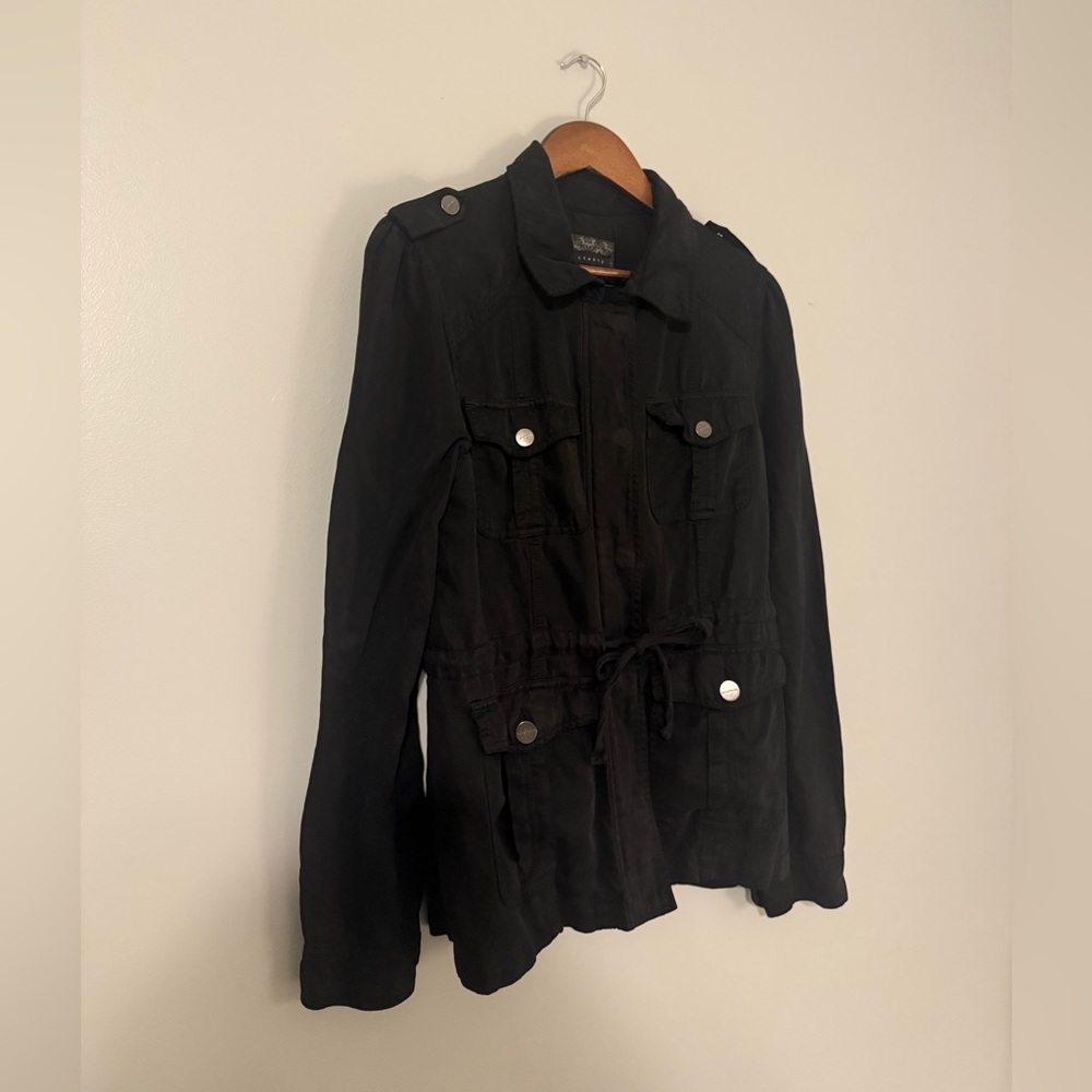 Sanctuary black lightweight utility jacket size‎ medium